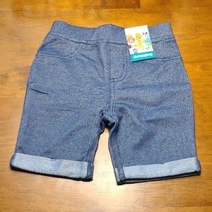 Girls Knit Denim Bermuda Short Dark Wash size 3T